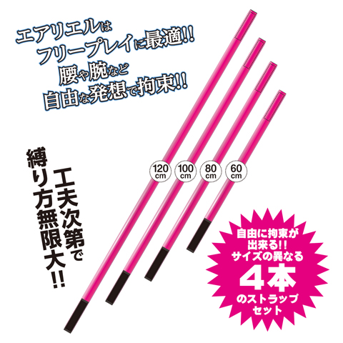 キャッスル エアリエル （ピンク） フリー拘束具4本セット 商品説明画像2