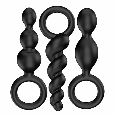 Satisfyer Plugs black（サティスファイヤー プラグ） ブラック（アナルプラグ3個セット） 商品説明画像2