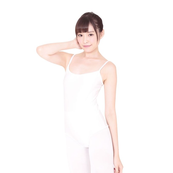 【20％ﾎﾟｲﾝﾄ還元!!体育祭フェア!】【Be★With】ホワイト&Whiteレオタード ◇ 商品説明画像3