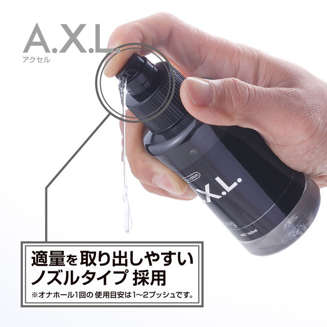 オナホ用ローション　男性用セルフケアジェル A.X.L. アクセル　be Strong（ブラック） ◇ 商品説明画像3