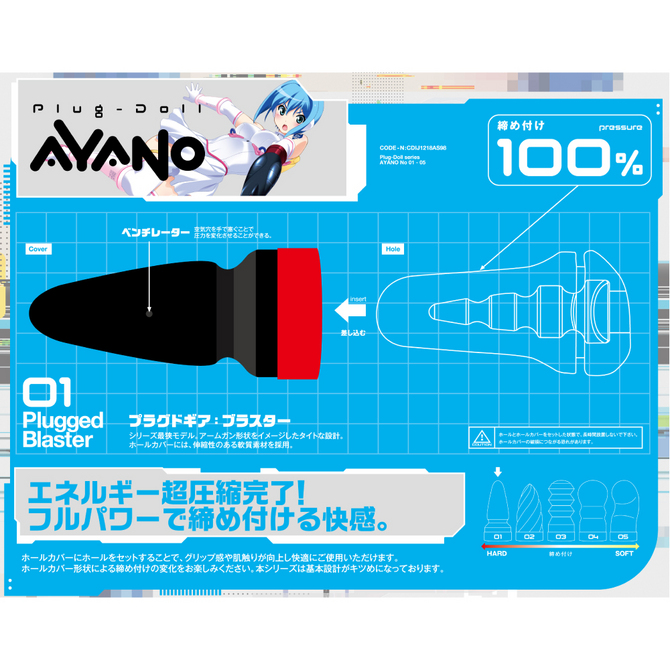 【販売終了・アダルトグッズ、大人のおもちゃアーカイブ】フィギュア+オナホールセットPlug-Doll AYANO[プラグドールアヤノ]プラグドブラスター 商品説明画像5