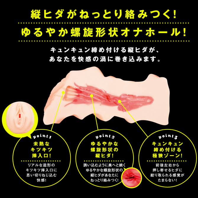【販売終了・アダルトグッズ、大人のおもちゃアーカイブ】PPP ねじ込んで!ちつひだスパイラル 120ml ヒアルロン酸+Agローション 商品説明画像4
