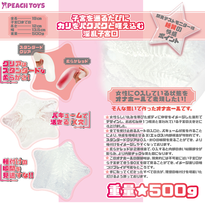 【半額以下タイムセール!】【50~60%OFF!】子宮ホールウテルスX スタンダードクリア 商品説明画像5