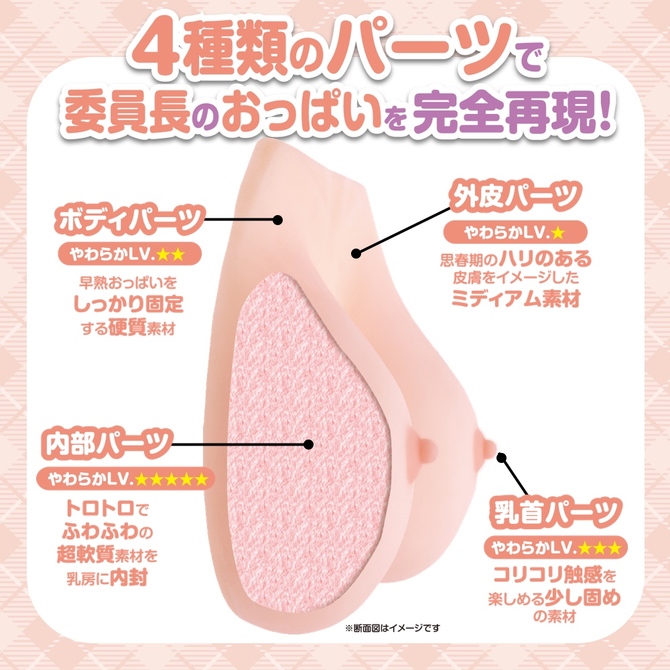 委員長の早熟おっぱい 【超ふわっのおっぱい1250gとパイズリオナホ230gとぶっかけポスター付き】 商品説明画像3