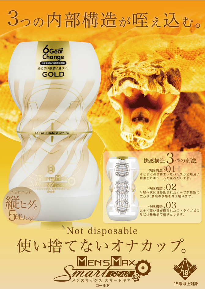 ENJOY TOYS　MEN'S MAX SMART Gear GOLD（メンズマックス スマート ギア ゴールド） 商品説明画像10