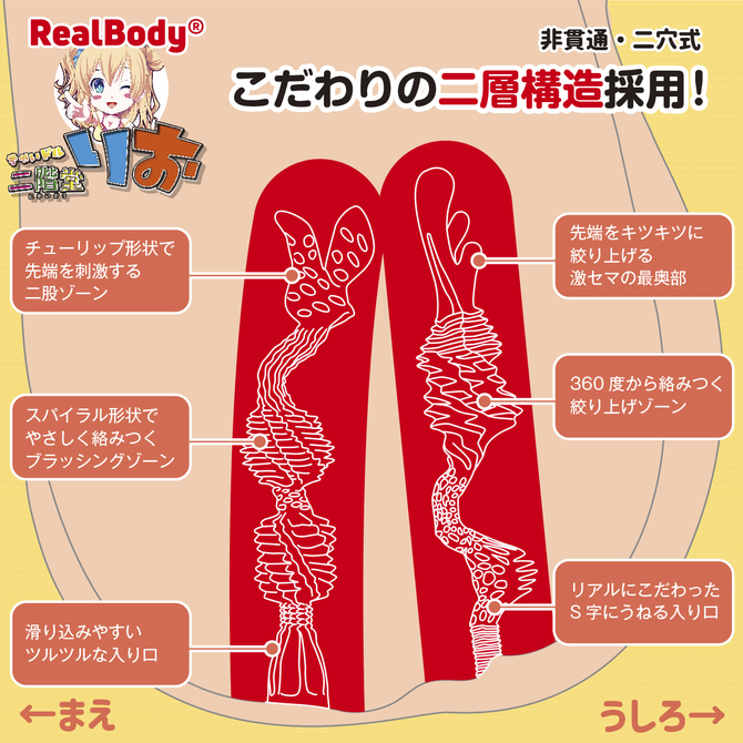 リアルボディ+3Dボーンシステム ちゃいドル二階堂りお(二層構造) 商品説明画像9