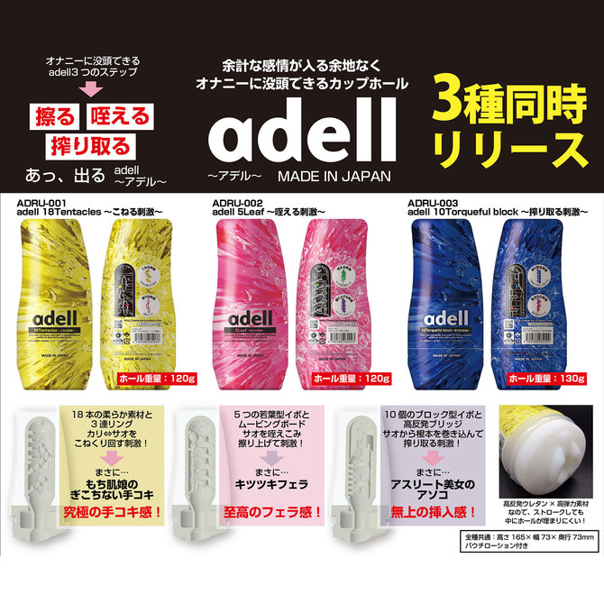 アデル 18テンタクルス ～こねる刺激～ adell 18Tentacles [日本製ホール][パウチローション付属]	ADRU004 商品説明画像7