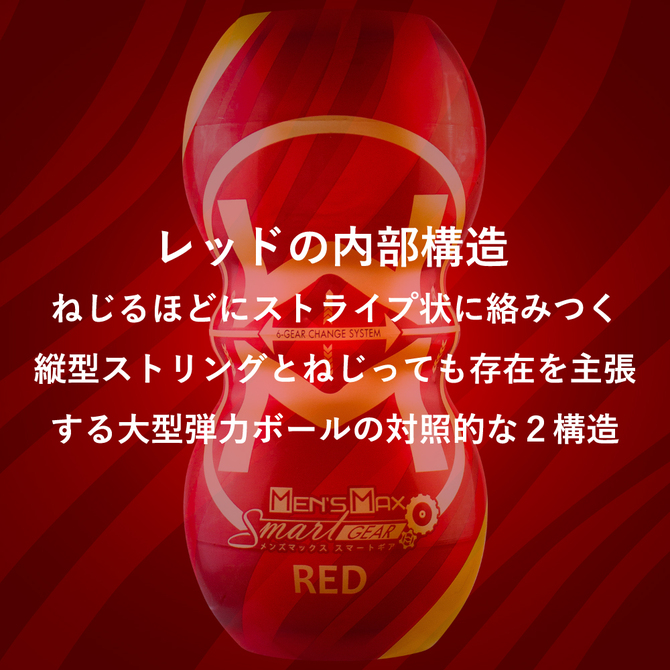 ENJOY TOYS　MEN'S MAX SMART Gear(メンズマックススマートギア) レッド 商品説明画像3