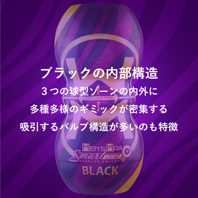 ENJOY TOYS　MEN'S MAX SMART Gear(メンズマックススマートギア) ブラック【リニューアル!】 商品説明画像3