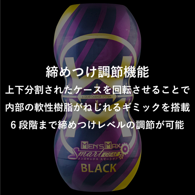 ENJOY TOYS　MEN'S MAX SMART Gear(メンズマックススマートギア) ブラック【リニューアル!】 商品説明画像7