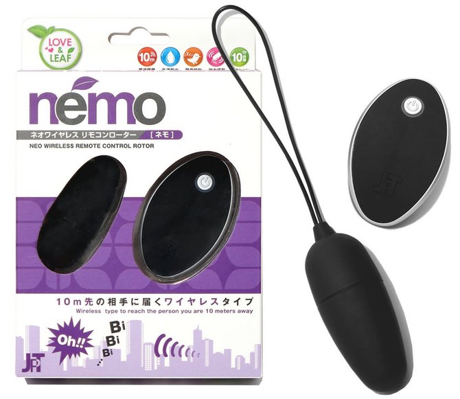 ～Love&Leaf～ nemo ネオワイヤレス リモコンローター ブラック 商品説明画像1