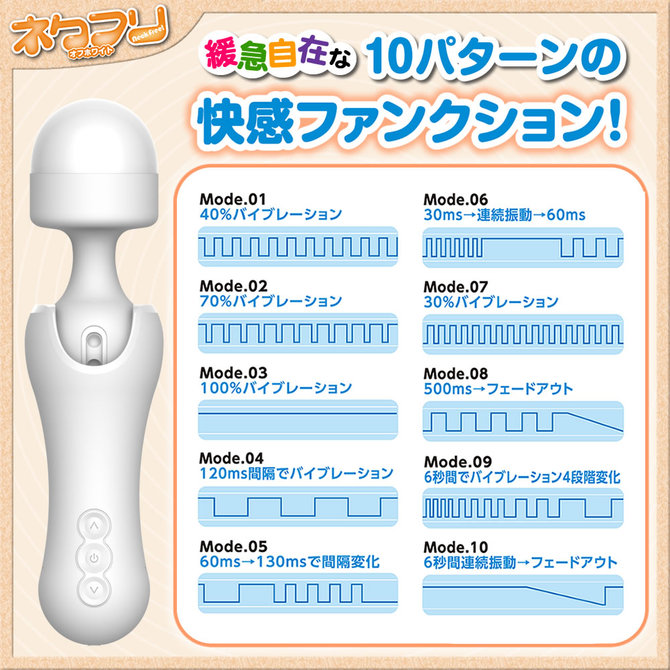 【冬の半額セール!!追加!!】ネクフリ オフホワイト 首が90度曲がる新感覚強力デンマ アタッチメント2個付属 商品説明画像3