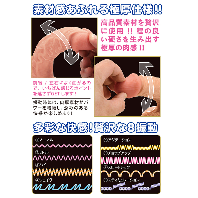 スジ勃ち電動巨根ディルド 商品説明画像5