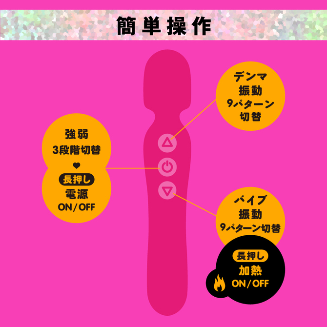 完全防水＿幸福温感＿DENMA　VIBE［デンマバイブ］　pink     UPPP-225 商品説明画像5