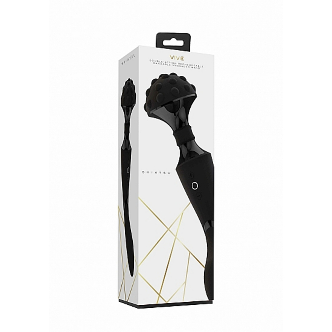 Shiatsu【シアツ】　Bendable　Massager　Wand　Black     SKIT-112 商品説明画像1